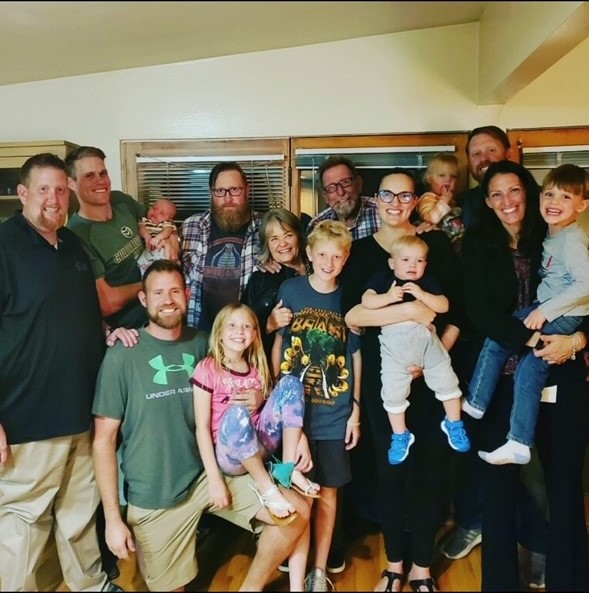 The whole family