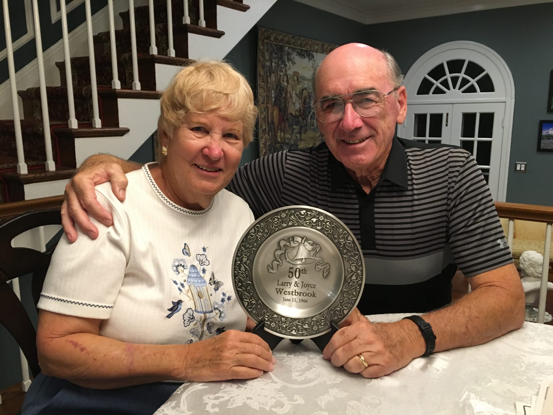 Larry and Joyce celebrating 50 years of marriage
