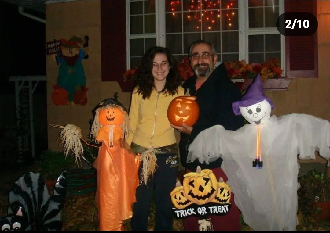 Halloween was our favorite time growing up, my childhood home on Long Island.