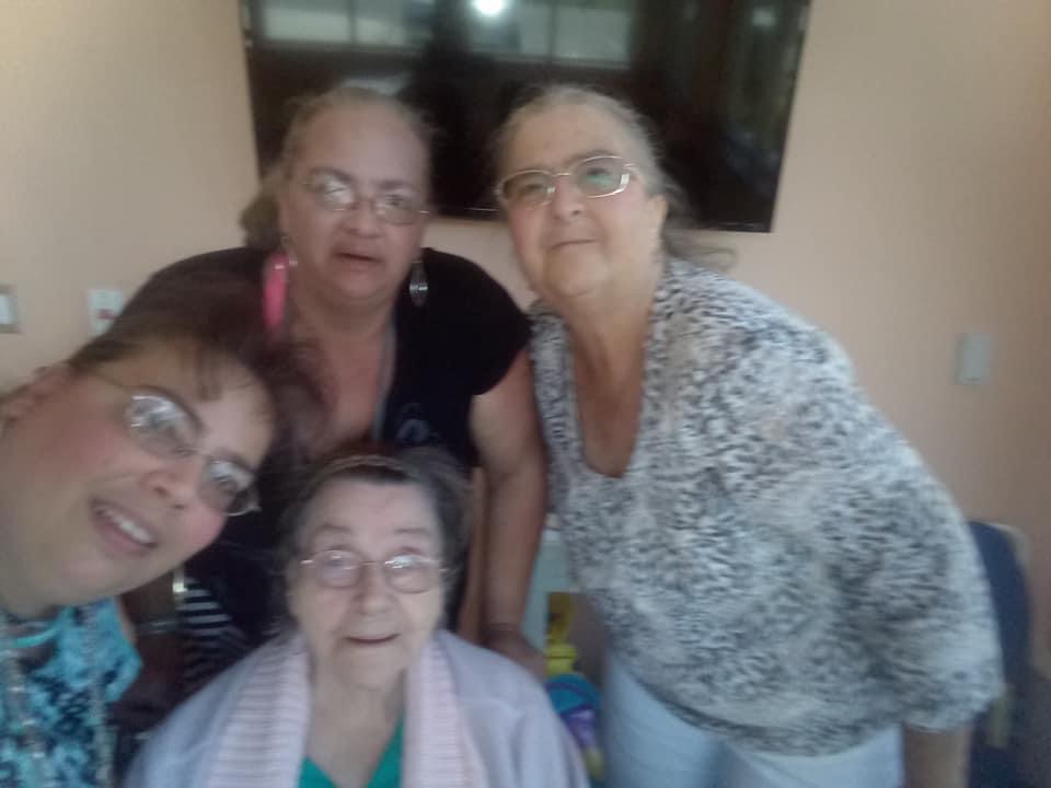 Visiting grandma when she was still with us.