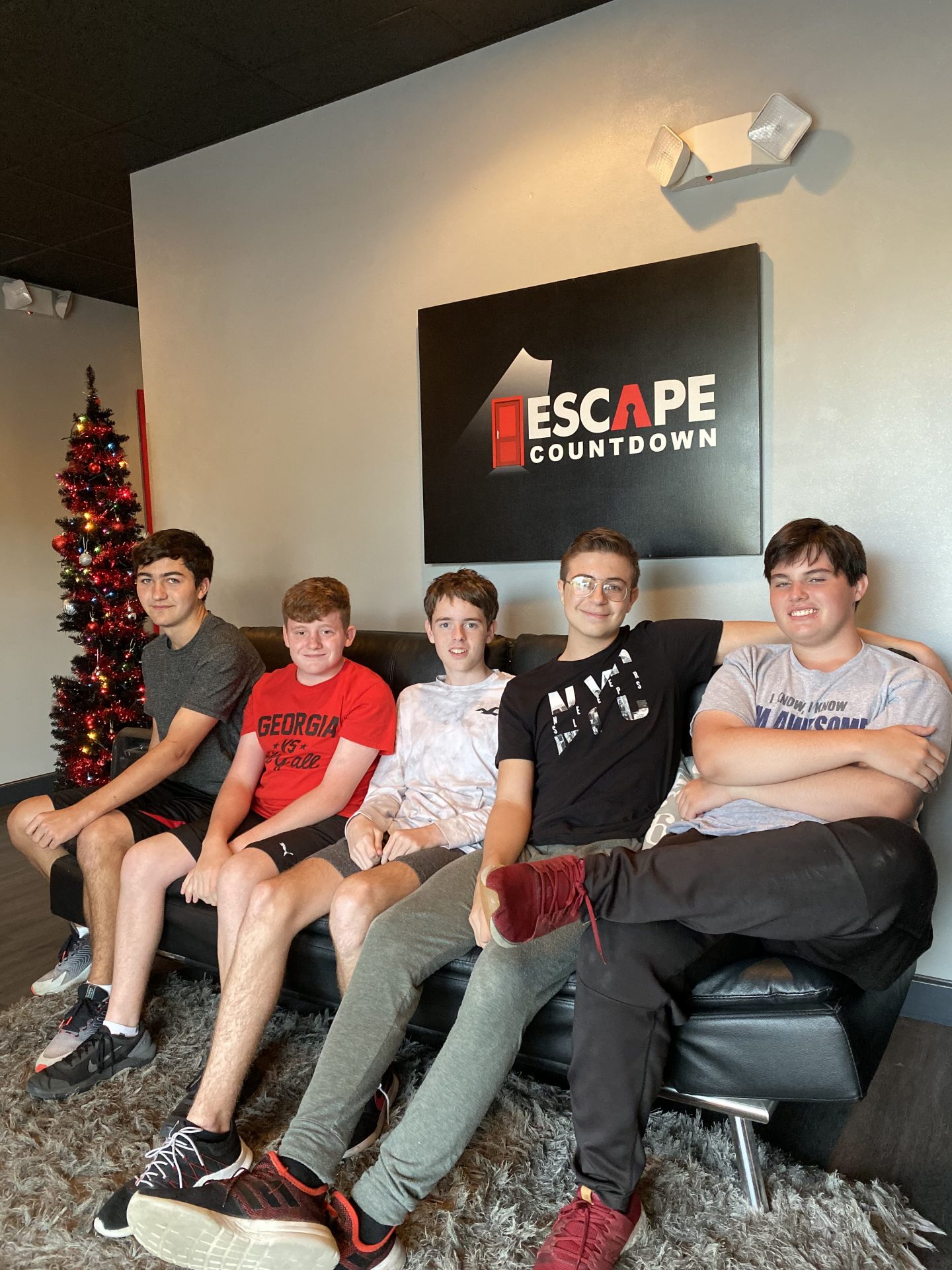 Boys just being boys at the Escape Room