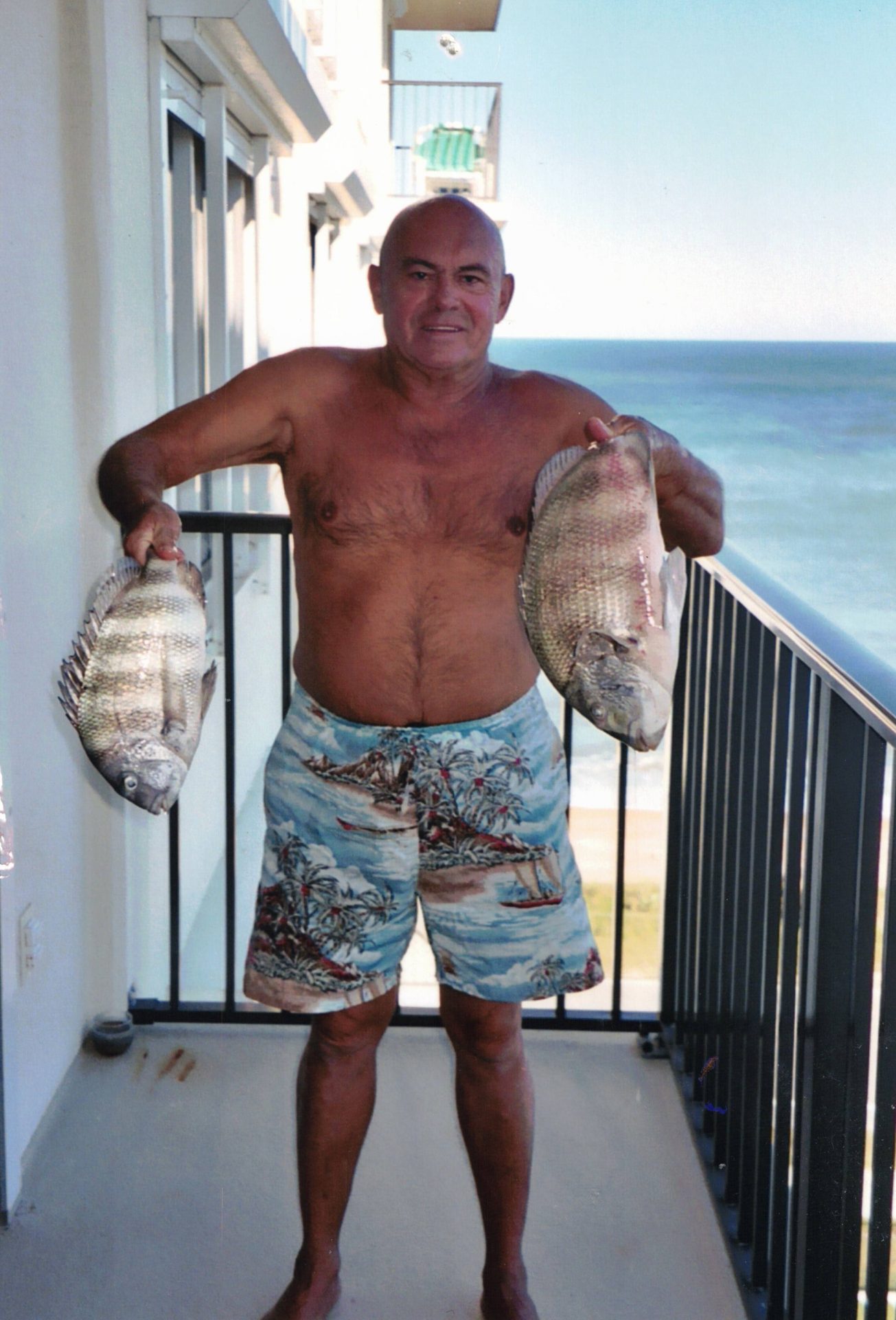 Showing off his catch in Flagler Beach. Doing what he loved.