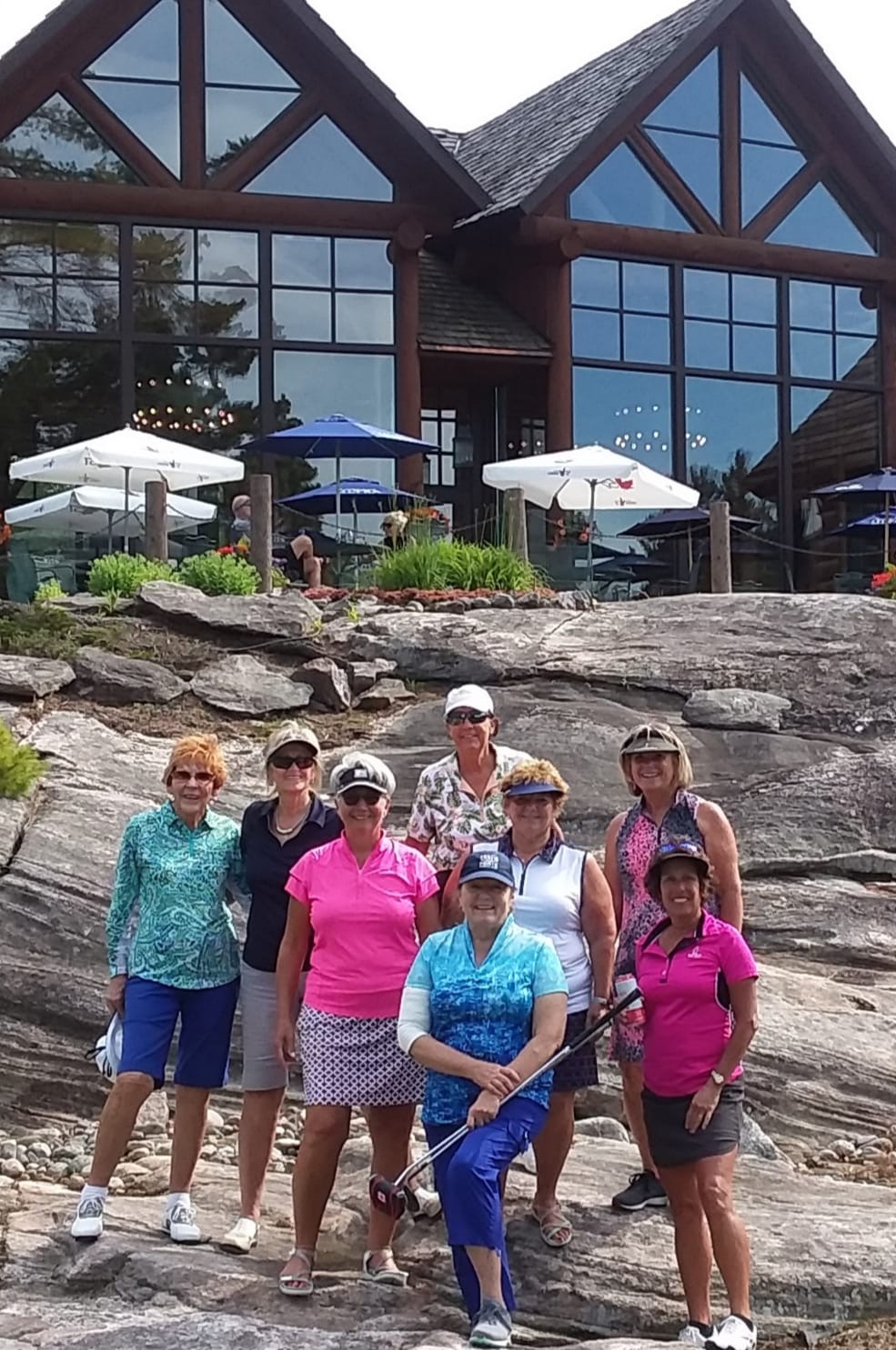 This picture was taken in July 2019 in Muskoka, Canada. Bev was a great golfer up until the time of her accident. She was always surrounded by her many friends and had a joke ready for a fun time. We all miss her so much.