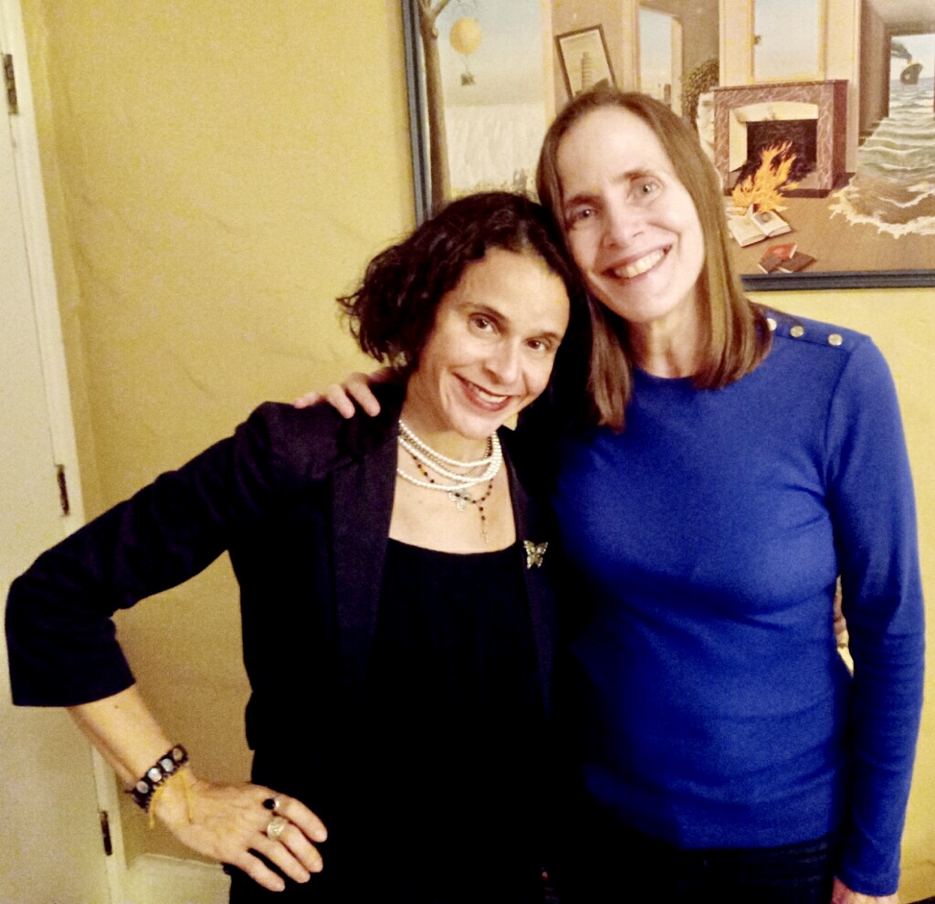 With older sister Janine