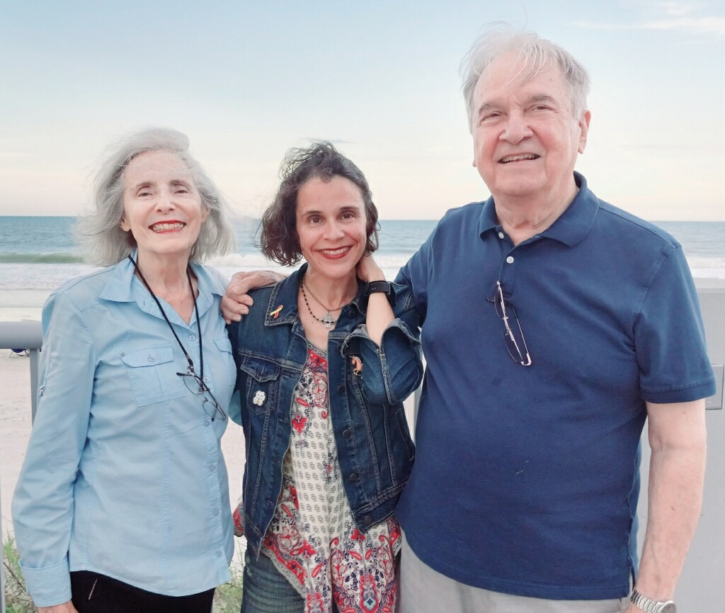 Summer beach vacation with parents