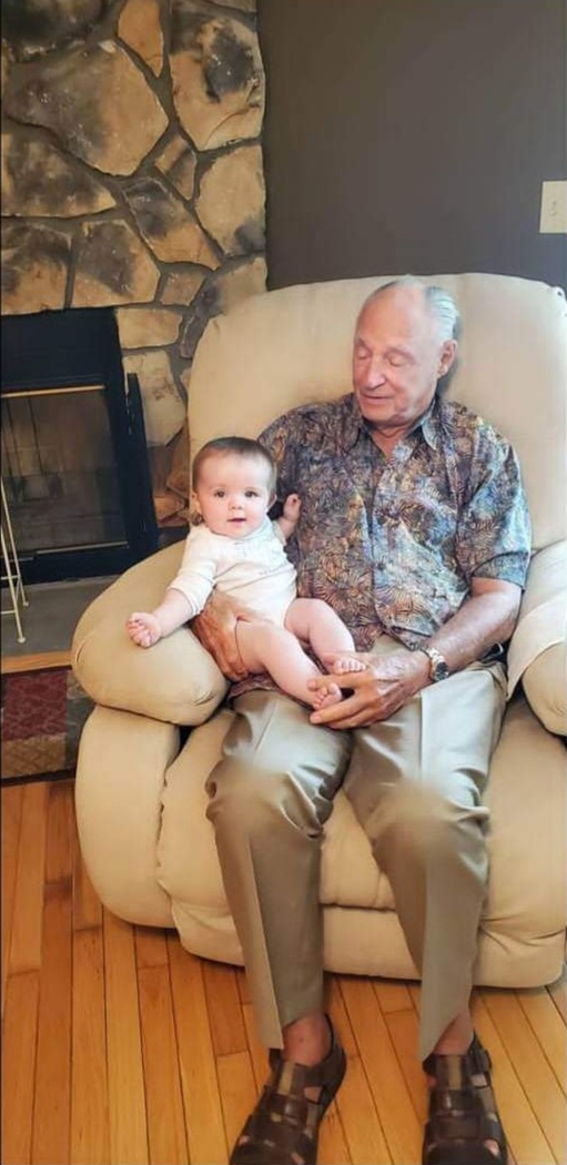 Grandpa and great grand-daughter, Emersyn
