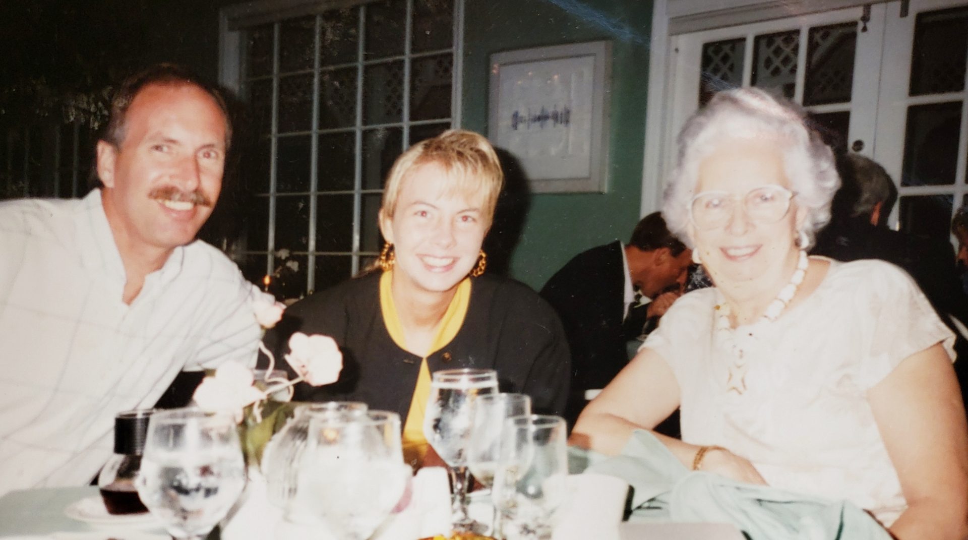 Ken, daughter Tara, and our mom at the Plantation in Venice