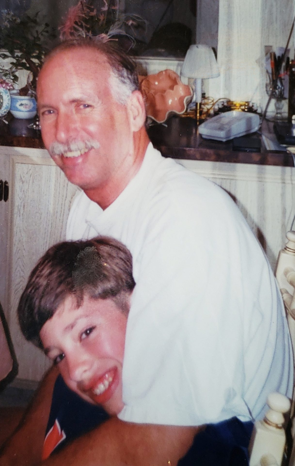 Ken "horsing around" with my son Jacob.