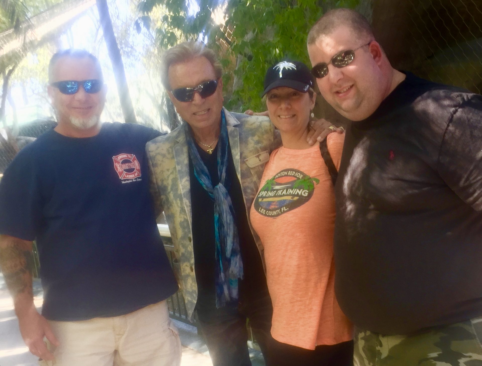 John, Connie, and myself with the legendary Siegfried in the Magic Garden at the Mirage