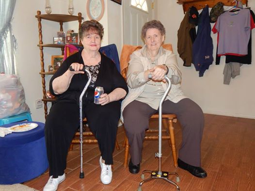 Glenda McKay with Glo (Globelle) Dallas <br />
Dueling Canes!