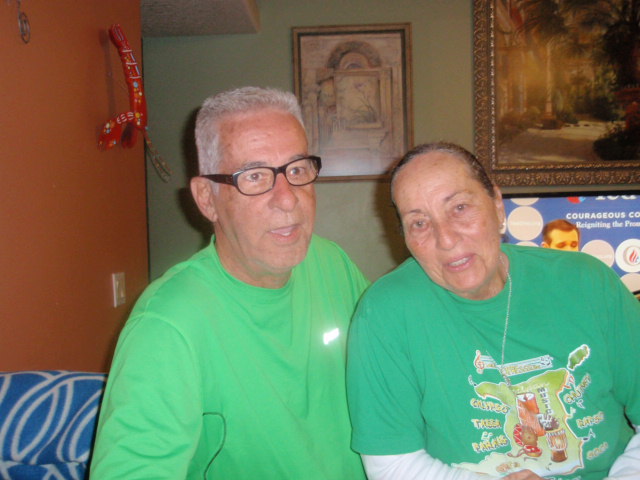 Connie and her brother Gene.  Picture taken at Larry's house several years ago.