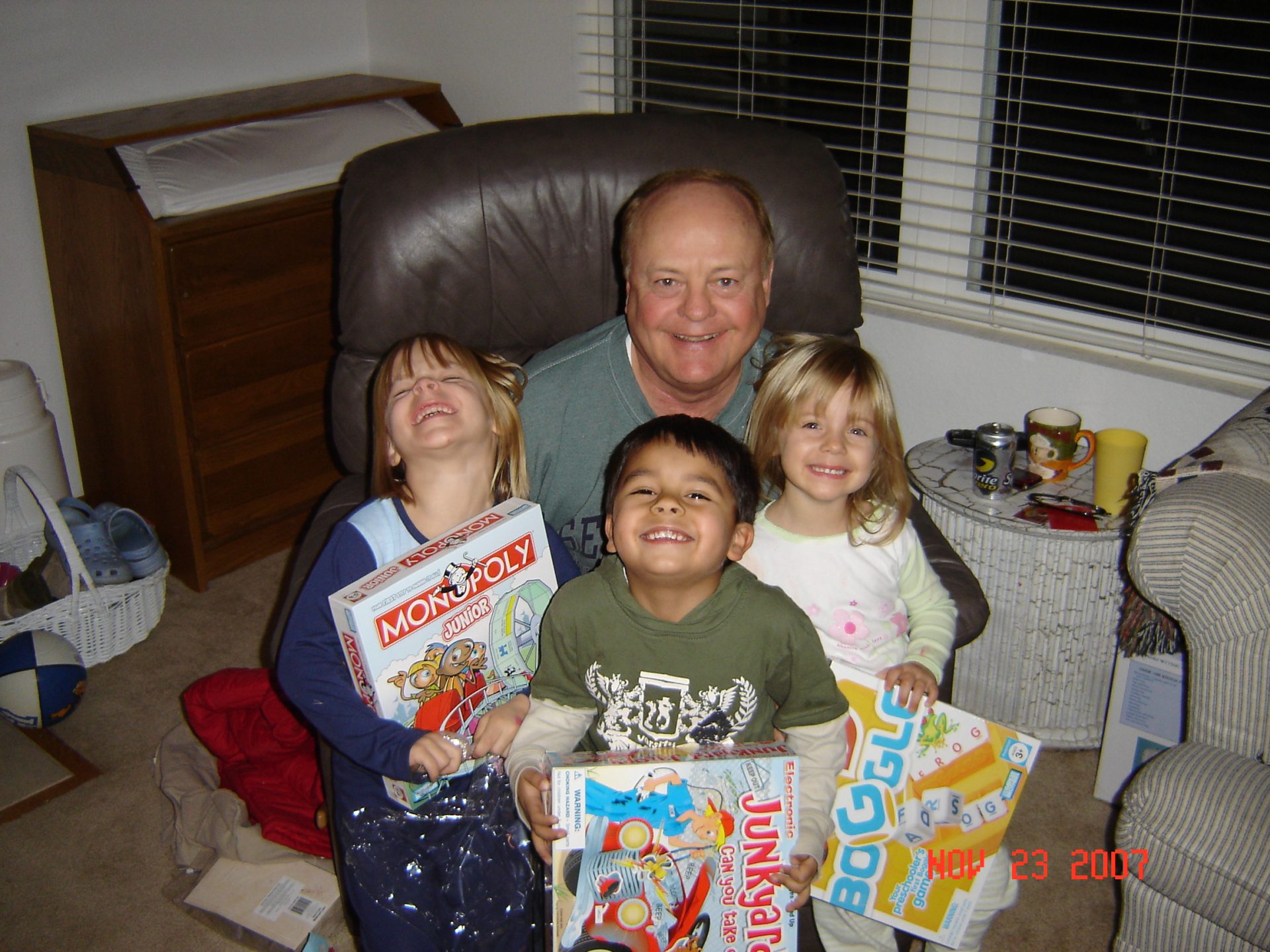 Pep and his grandkids. He is dearly missed and his fun-loving personality will not be forgotten.