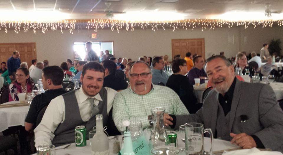 Danny with his brother Bob and his son Avery at Delaney and Danielle's wedding