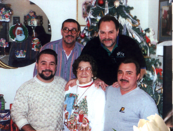 Danny and his three brothers and his mom
