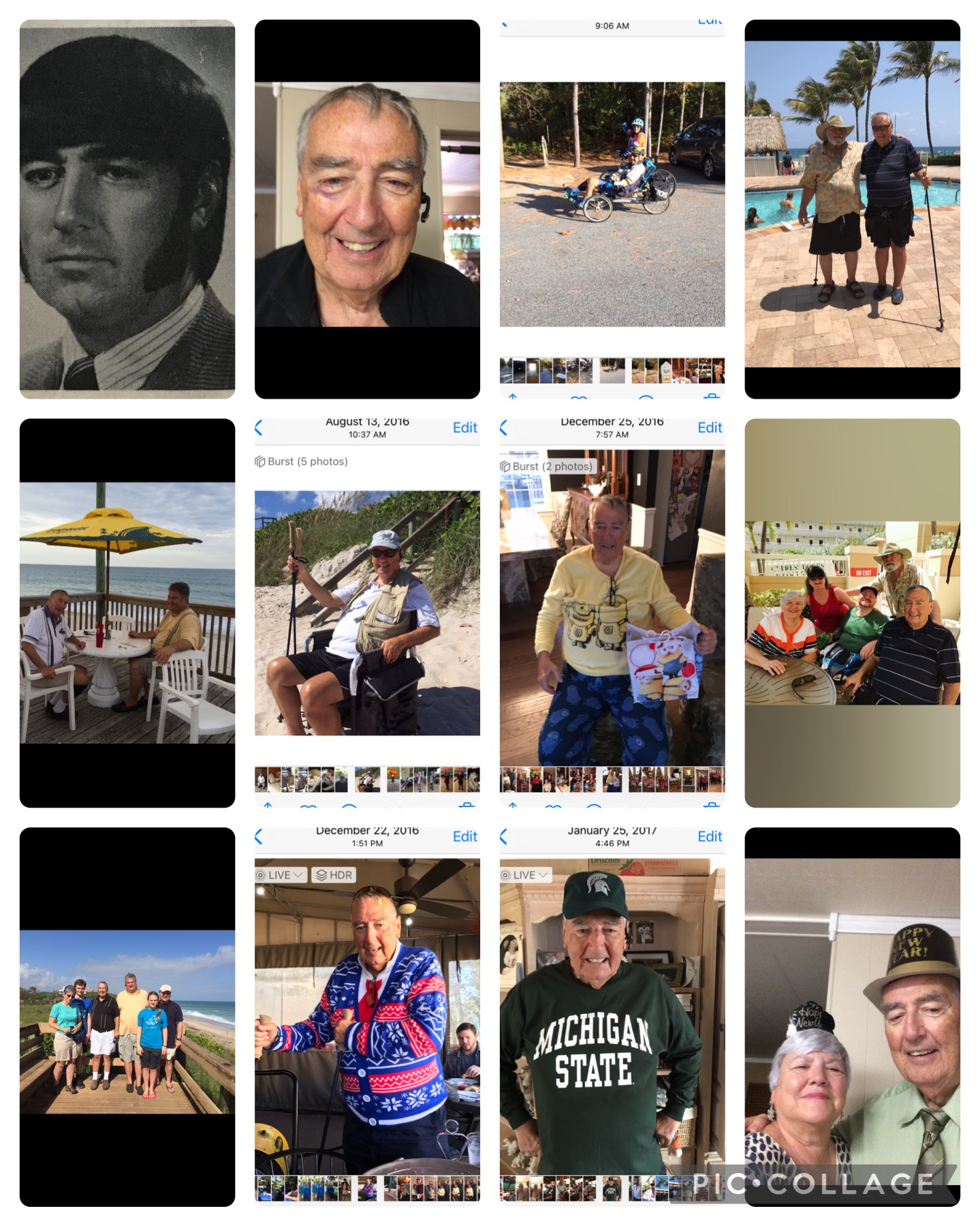 Tom having fun with family & friends