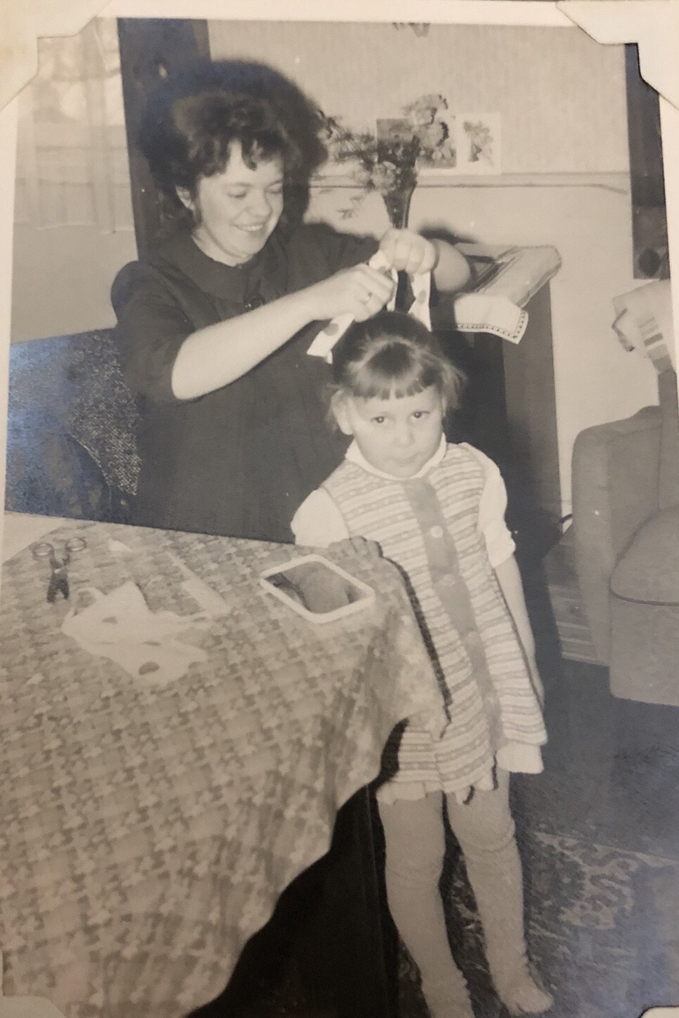 My Dear Tante Helga, she always liked to fix my hair and dress me up 