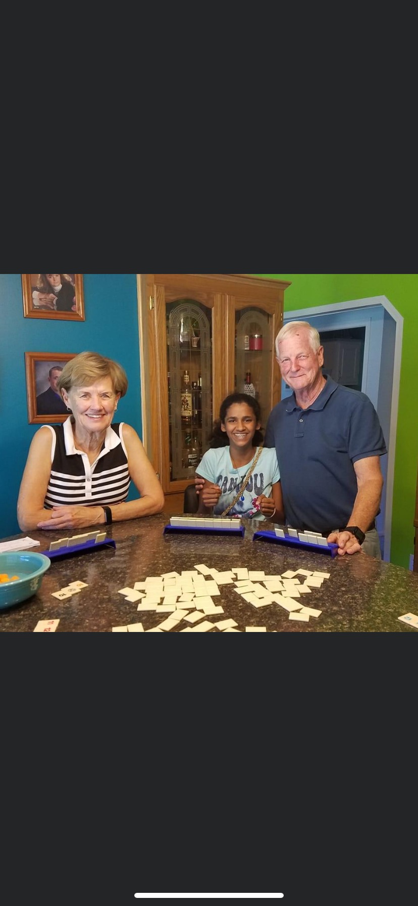 Me Grammy and grandpa at their friends house
