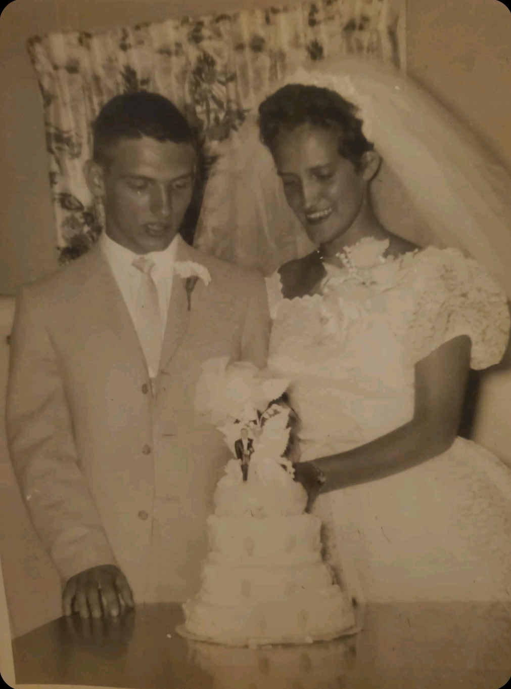 Wayne & Joy<br />
Can't believe I'm going to be married in a few months. I found grandma's Veil and got permission to wear it during my wedding. It's beautiful. I know you would have loved it. David is such a great man. I can't wait for you to watch our wedding from the heavens. You and Joy! I'll make you proud grandpa. I love you so much.