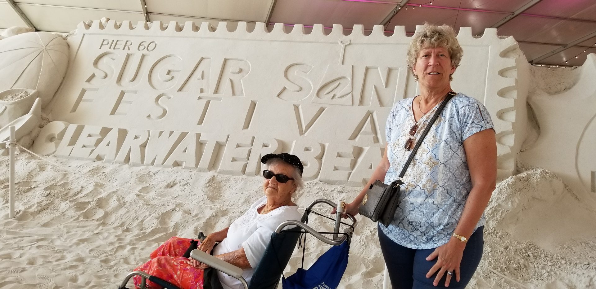 When we went to the sand festival with Cheryl Scoles mom Karol MacDonald