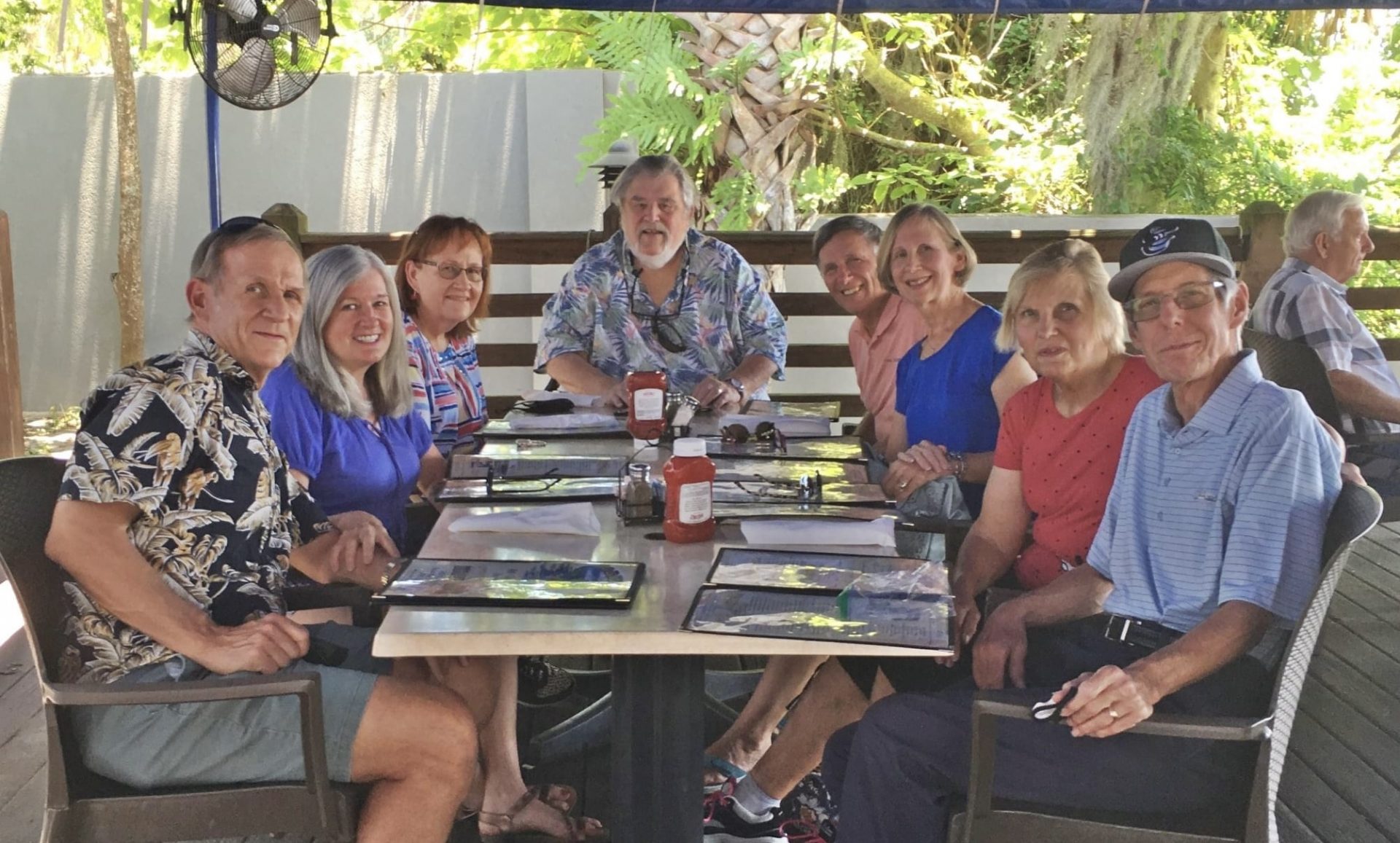 John enjoying Head of the Table for lunch with his loving wife Marcia and in-laws 2021