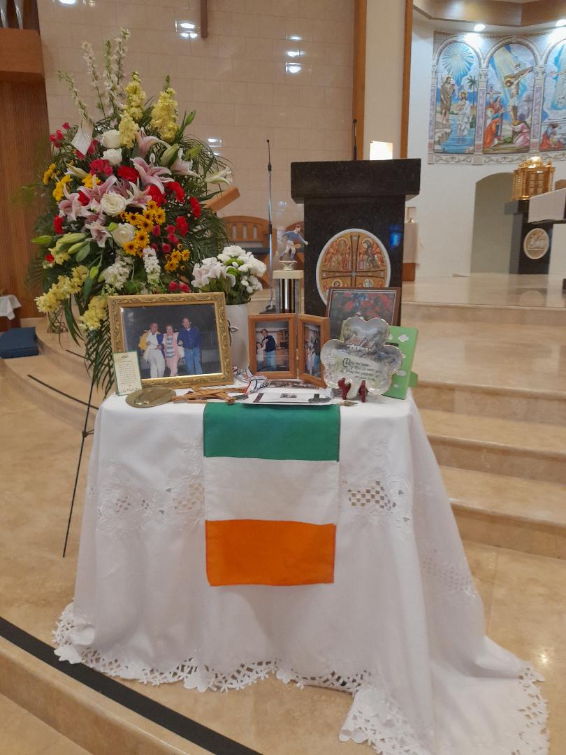 Thank you all for coming to St. Charles for the funeral mass of Maurice "Beamis" Saunders, today and all those who couldn't attend but were kind enough to have remembered him in their thoughts prayers and condolences and gorgeous flowers.  I think he would have been very humbled and honoured by the beautiful and moving service delivered by Father Phil and the musician and choir.   God bless you all, Beannach Dé libh go léir.