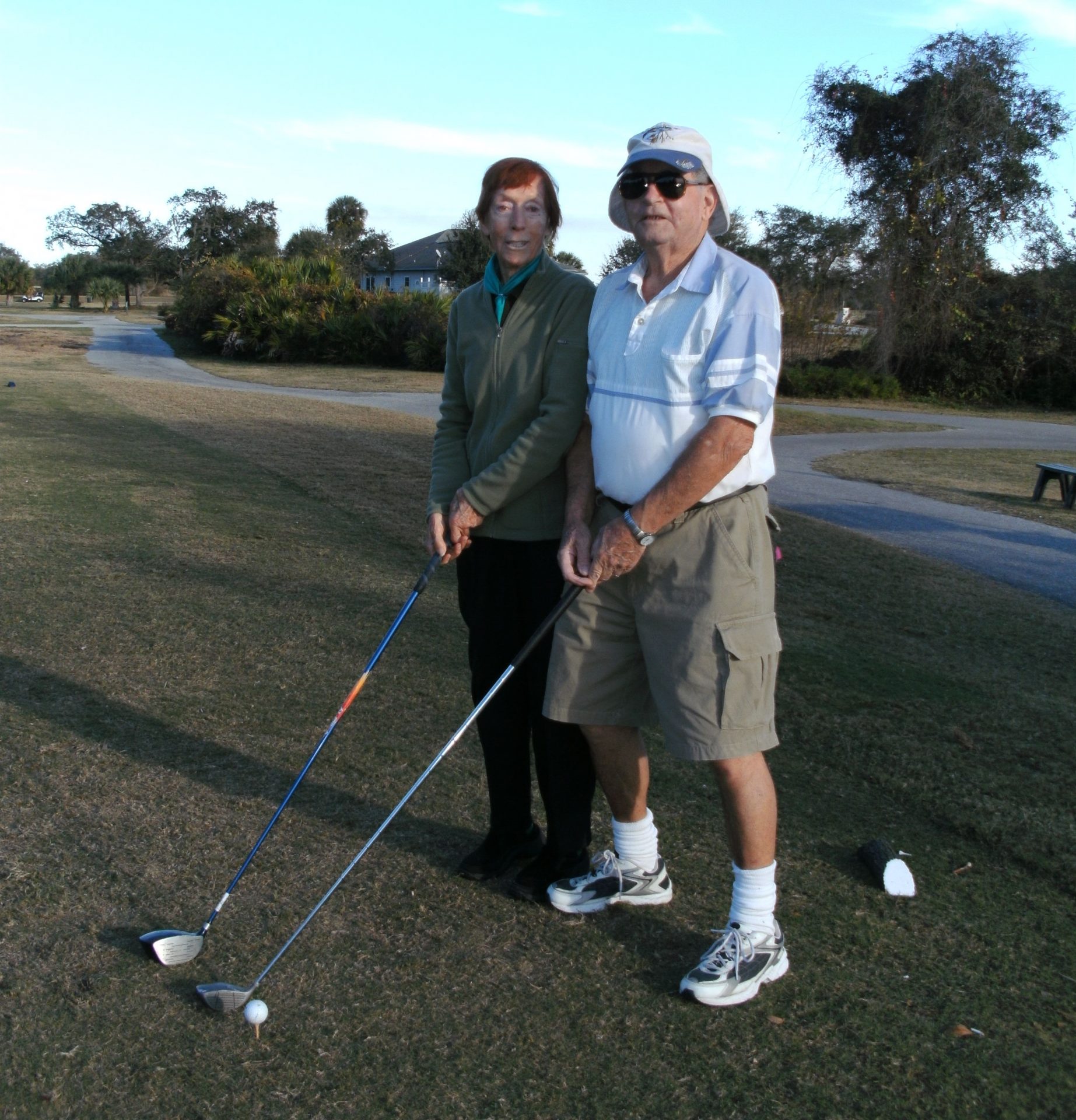 Golfing with sister Dorothy
