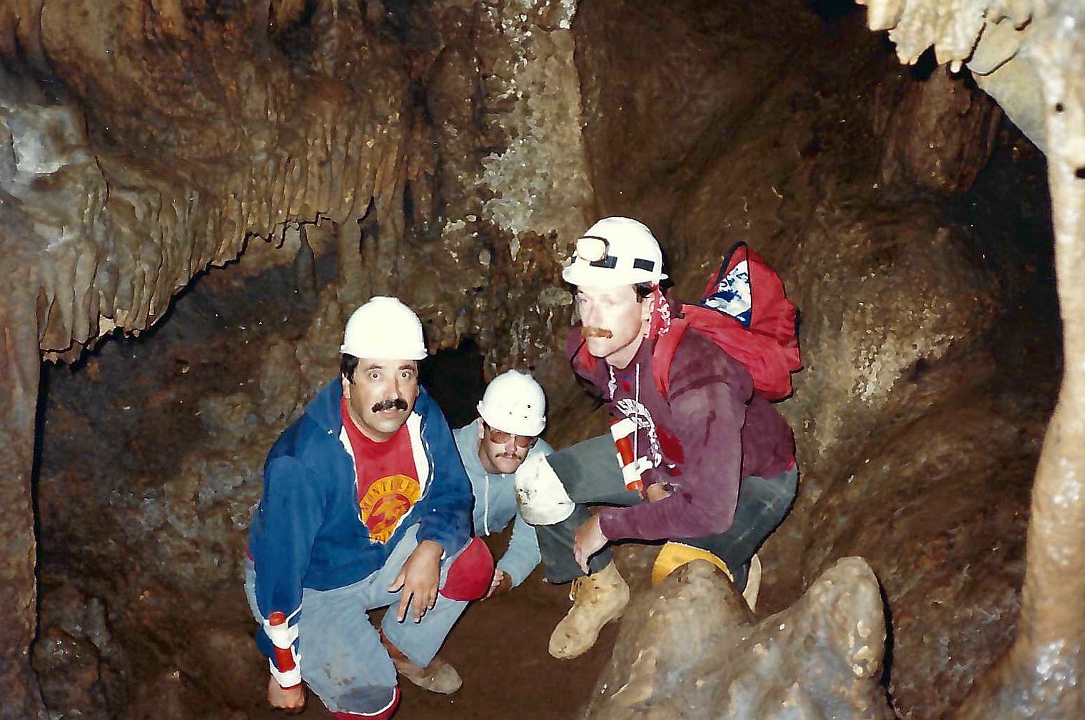 Jimmy's time spelunking with his buddies in caverns somewhere maybe in Virginia.