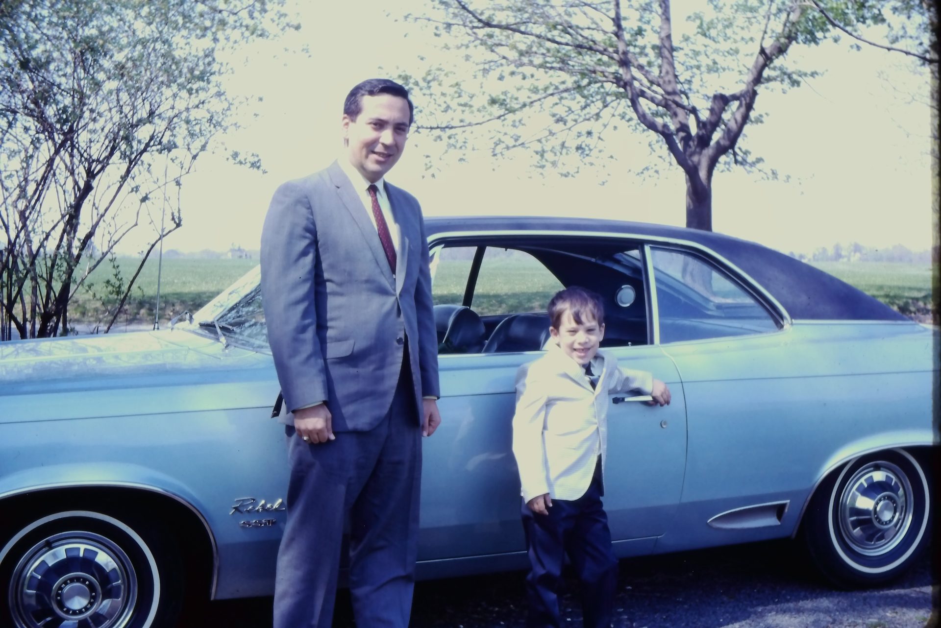 Lawrenceville, NJ Easter in new Blue Rambler, Jimmy and Jamie