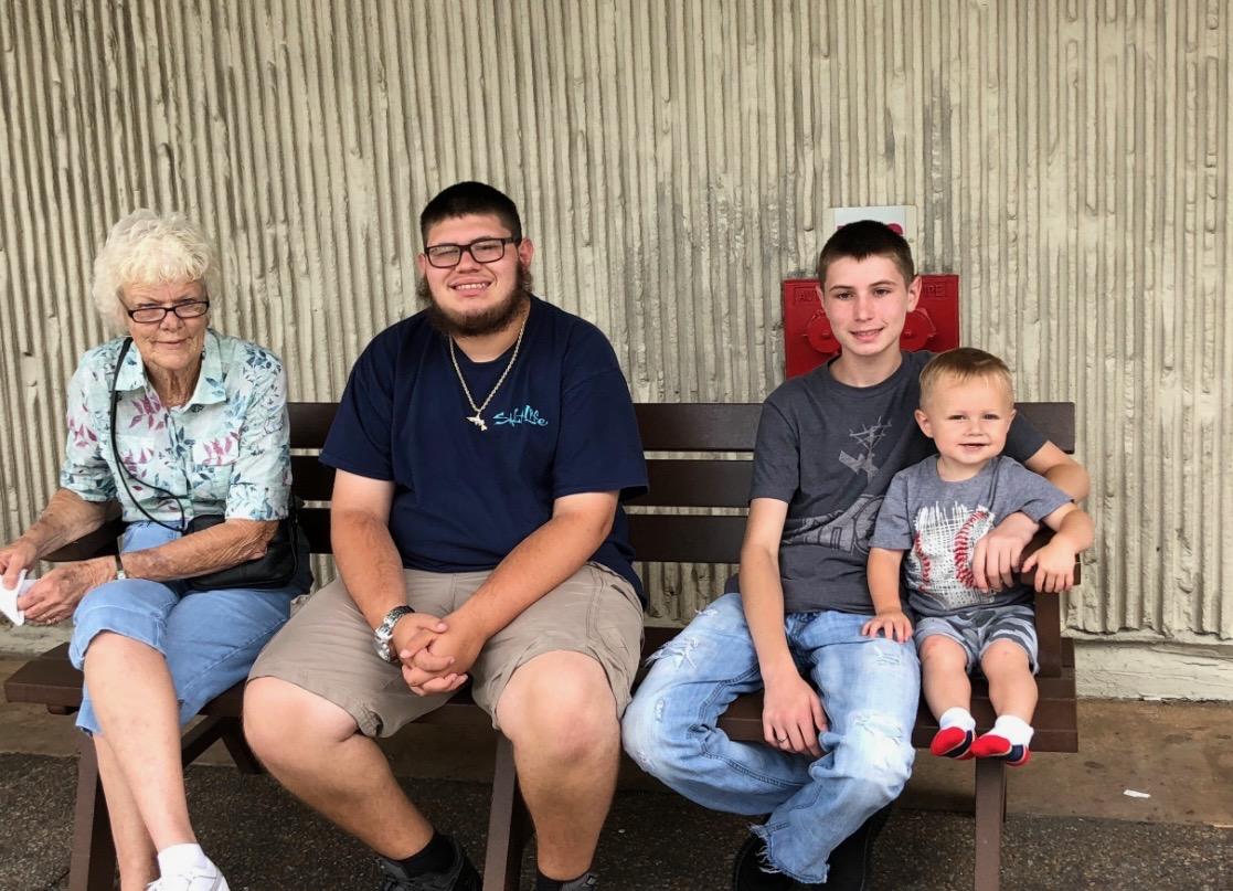 Dottie with Grandsons Brandon, Bryson and Finley. Photo provided by Holly Whittaker