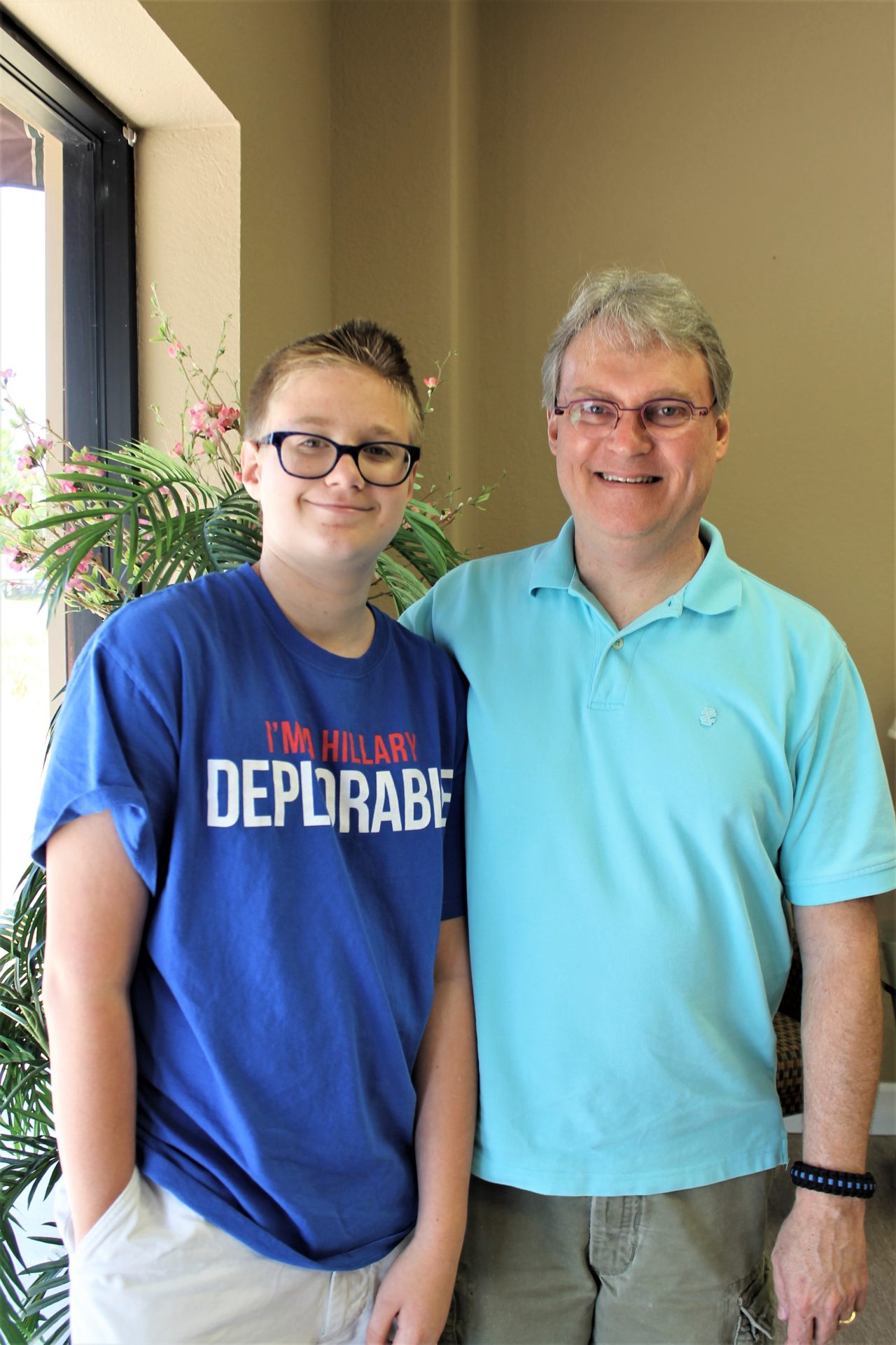 Luke & Dad @ church.