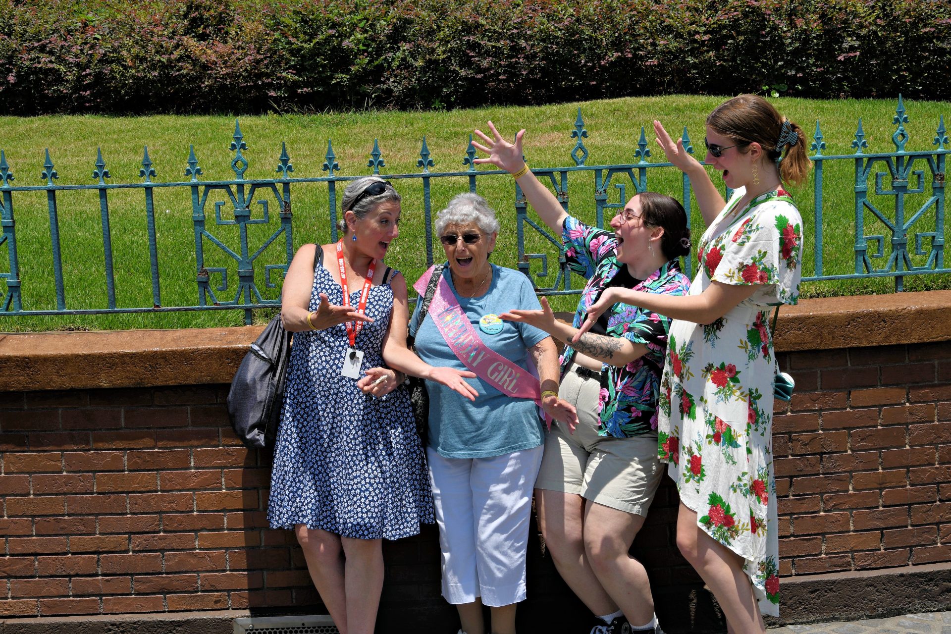 Took mom through the Haunted Castle at Disney and photographer made a fuss over her since it was her birthday 