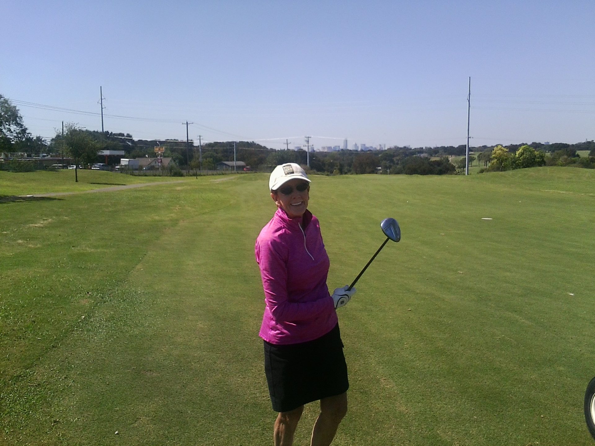 My Mom playing golf