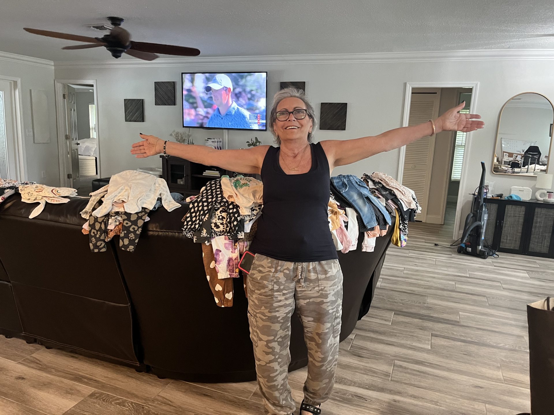 This photo was taken the day after my baby shower. After such a beautiful shower my mom threw me, we spent the whole next day organizing all the gifts. We had such a blast when we were finally done with it all we go “We did it!” and then  I snapped this photo of my mom. What I wouldn’t do to have another day like that with you again. We always had so much fun whatever we did, I loved spending my time with you. I will cherish this photo and memory forever.