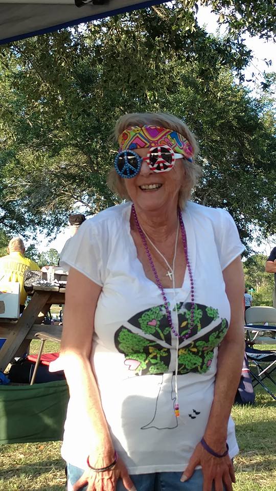 Annie enjoyed doing Relay for life, both before she was diagnosed, as well as after. Relay has themed laps and this is Annie as a hippie! I love this picture as it is a true representation of her having fun.