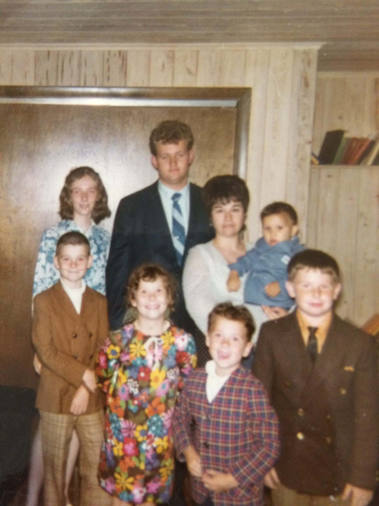Uncle Steve and Aunt Dale with nieces and nephews, photo taken on their wedding day. 