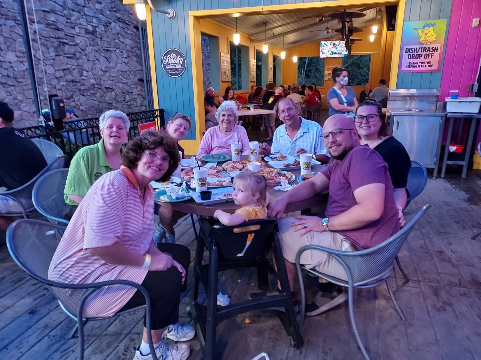 Out enjoying herself with us