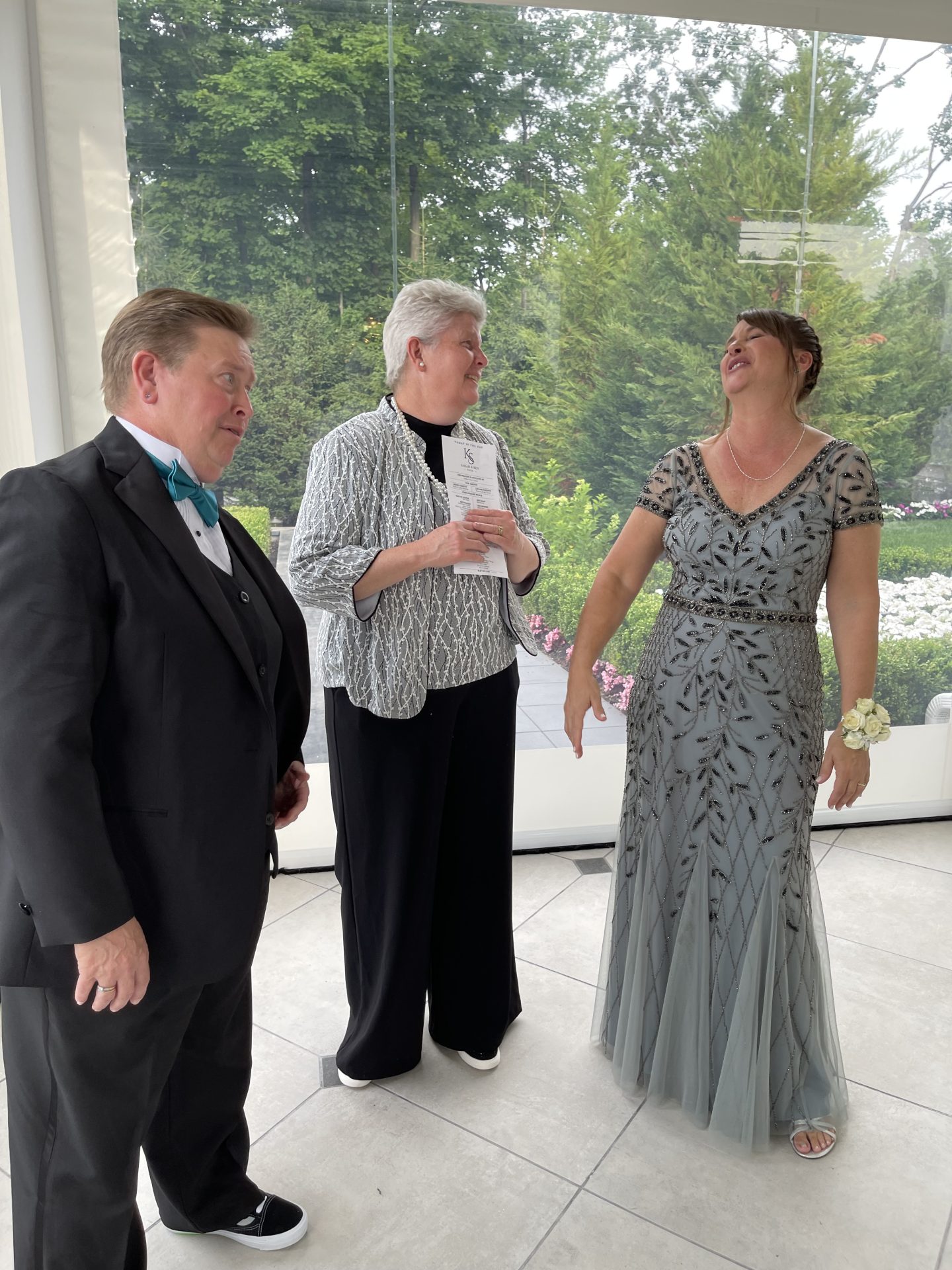 Theresa Pepper laughing with Laura at her son’s  beautiful wedding. Laura loved all Theresa Peppers and Ken’s amazing children.