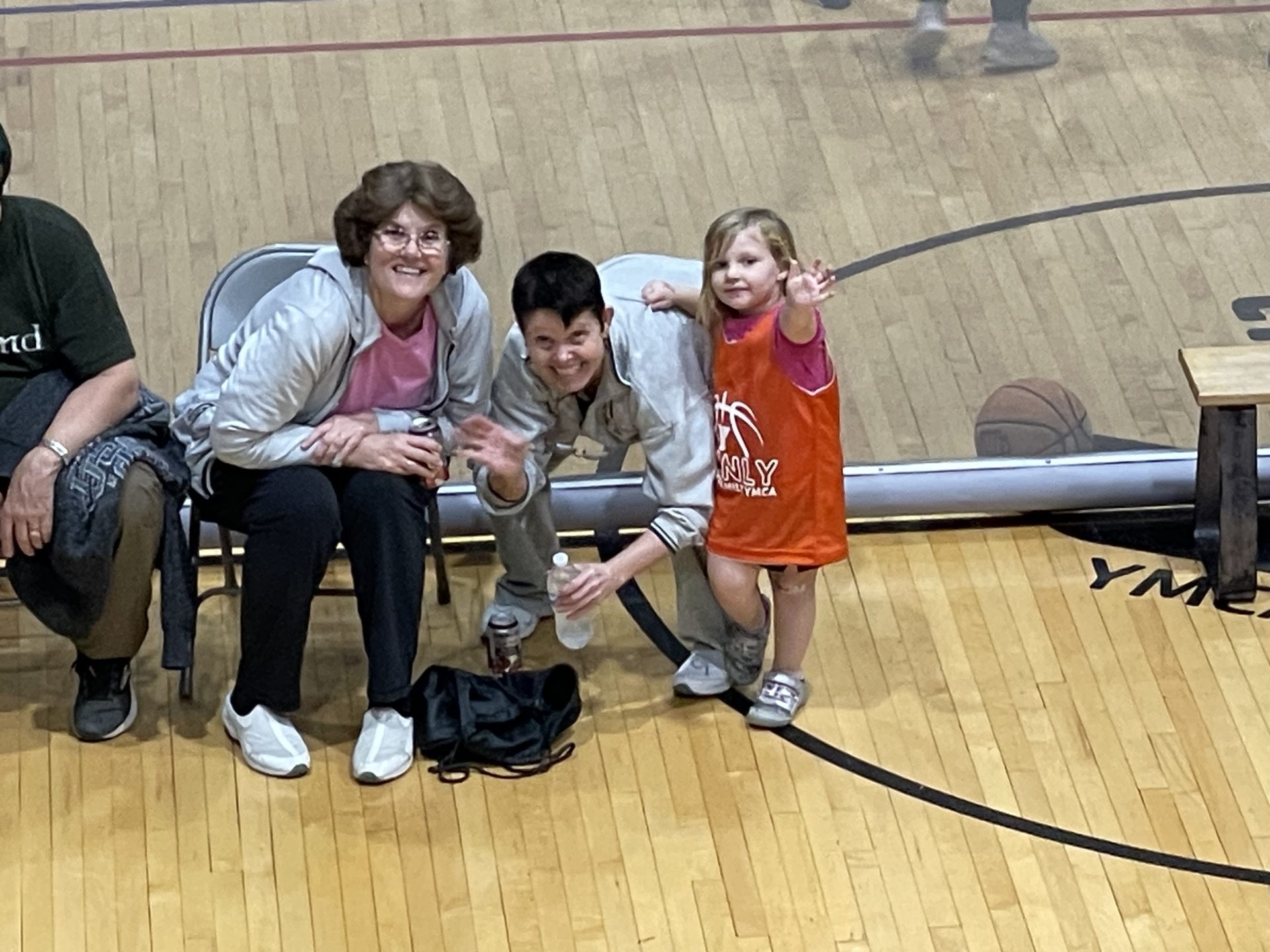 Sophie saw Aunt Laura surprise her and come to her game. Laura was up stair looking down at her and Sophie found her first.