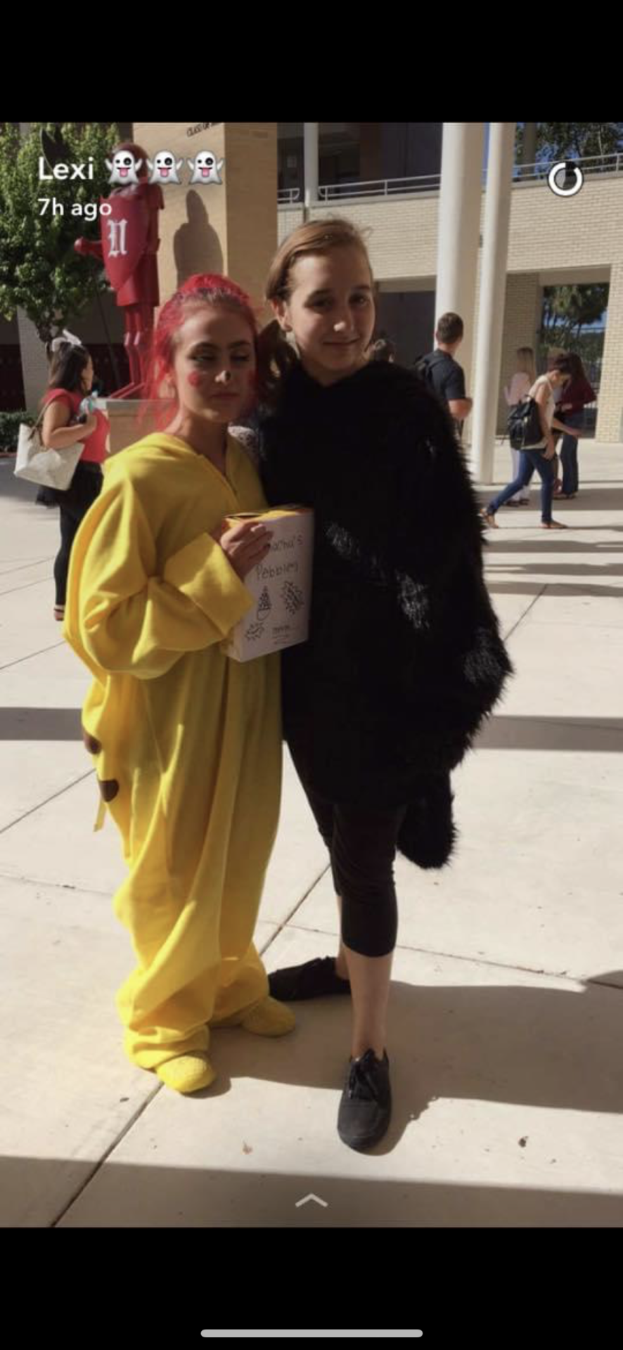 Enjoy this photo of us freshman year of high school. This was during our first ever homecoming week. Thank you for being kind to me when I had no other close friends. I’m sorry we drifted as we got older. Praying for you and your family sweet girl 