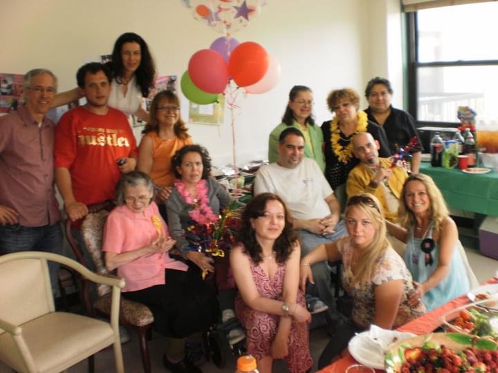 Family visiting  Jadzia at Park Terrace Rehab Halina’s BDay