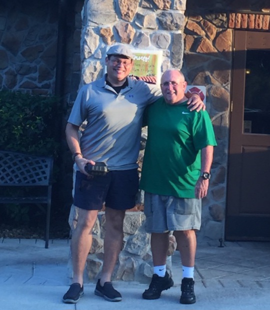 Moshe and John, Patrice taking the pic after dinner at Olive Garden