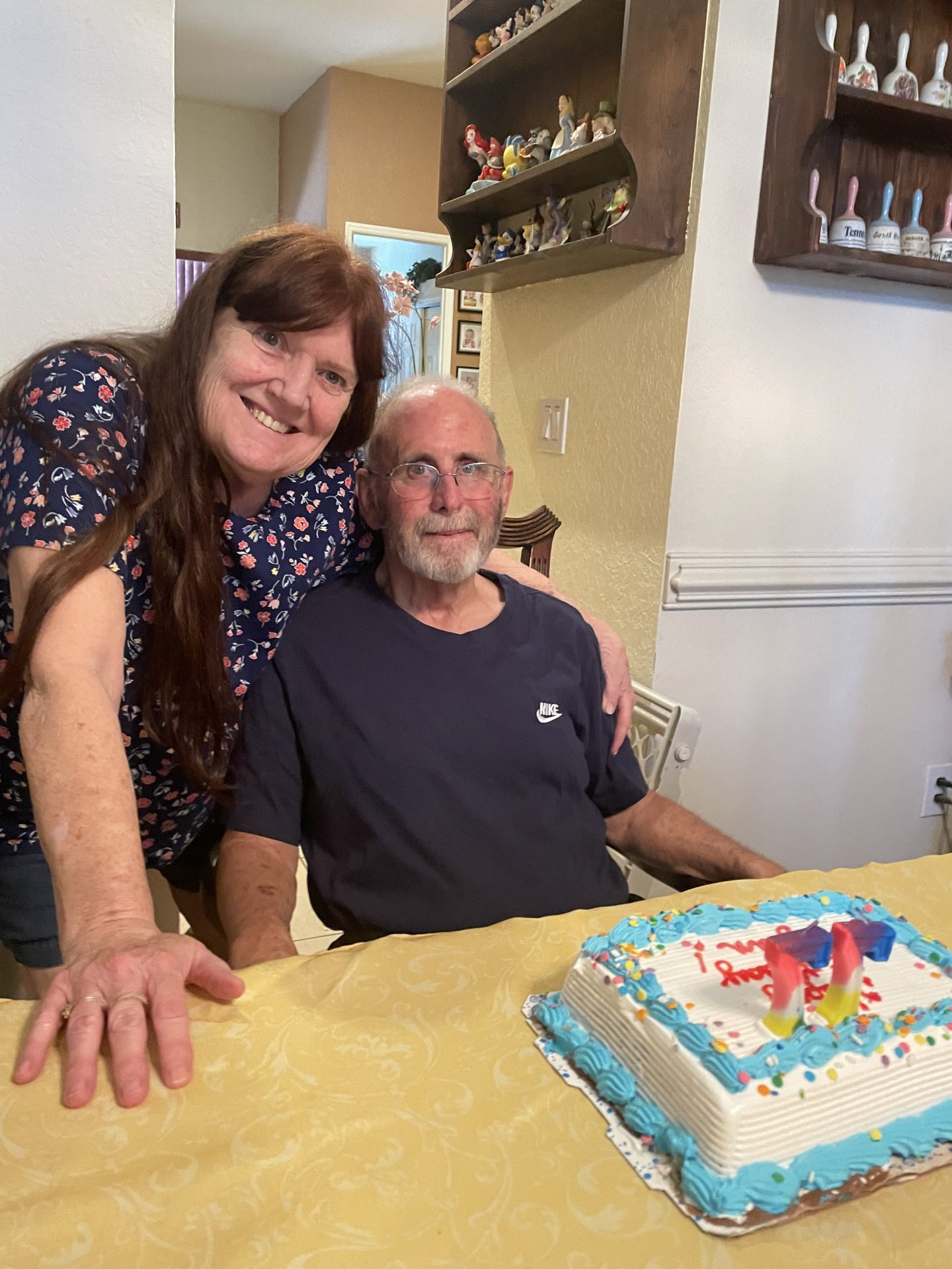 Patrice and John on John’s 77th birthday