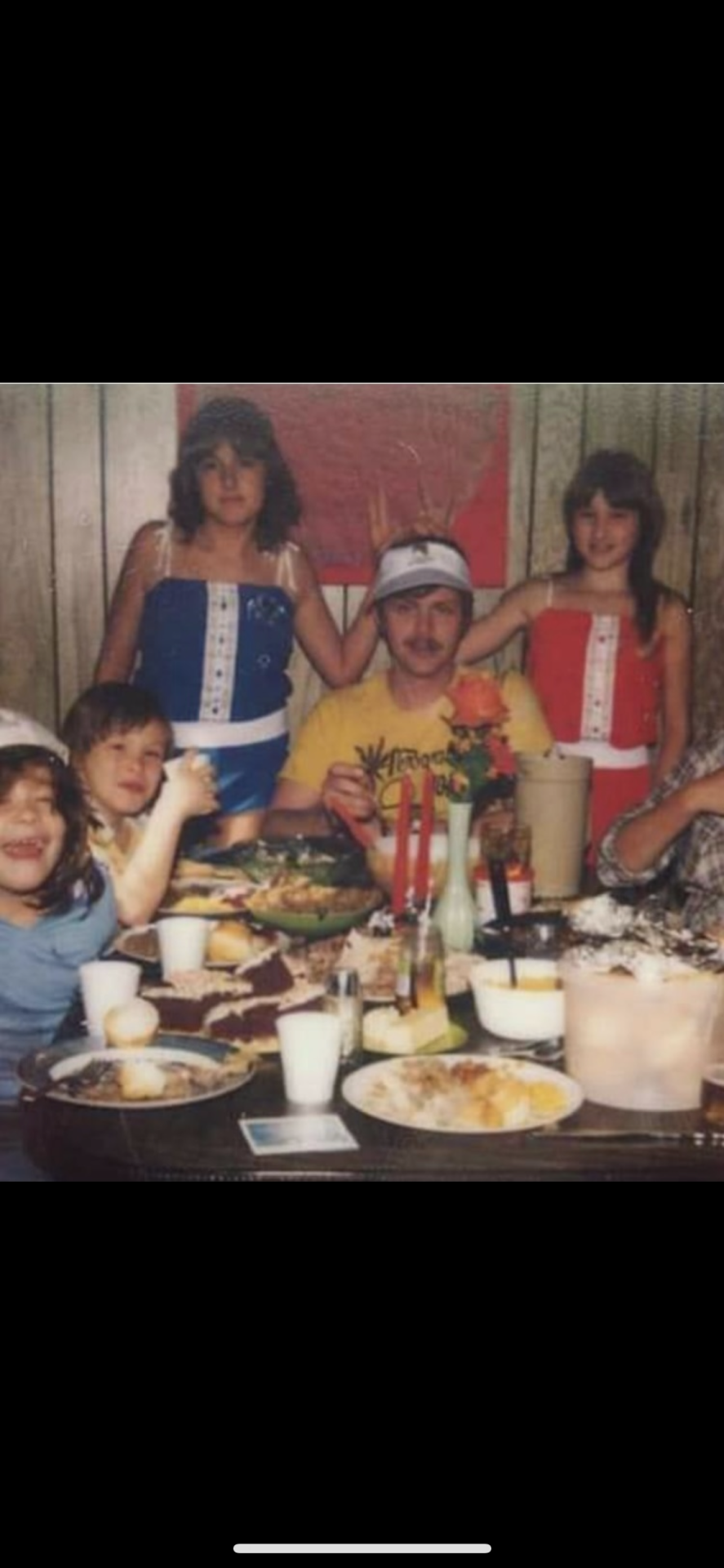 When my sister Rhonda and I got to live with them for a little while. Stacey is the tiny one on the left ..