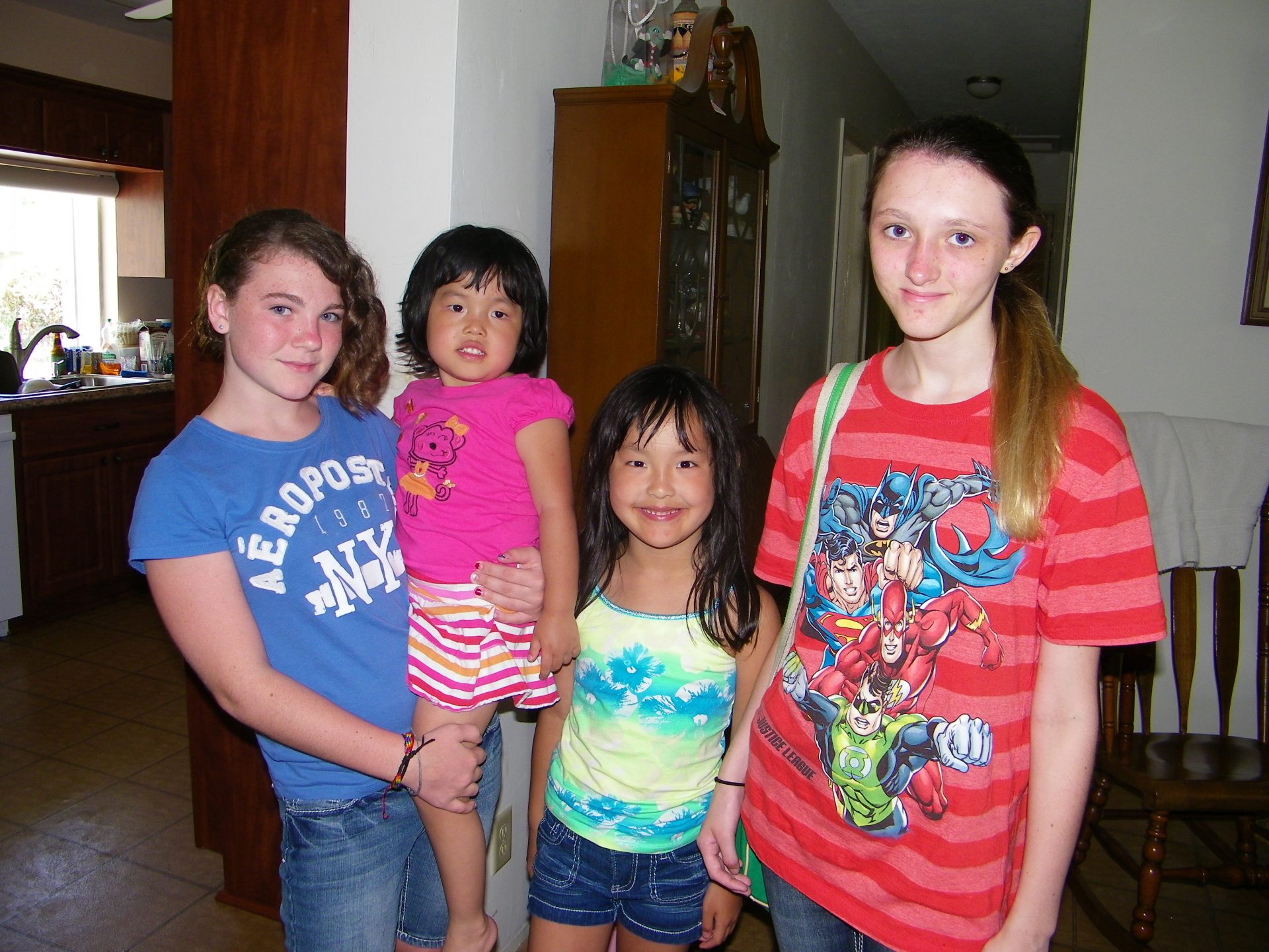 Allison with her sister Kayla and cousins Holly and Heather.