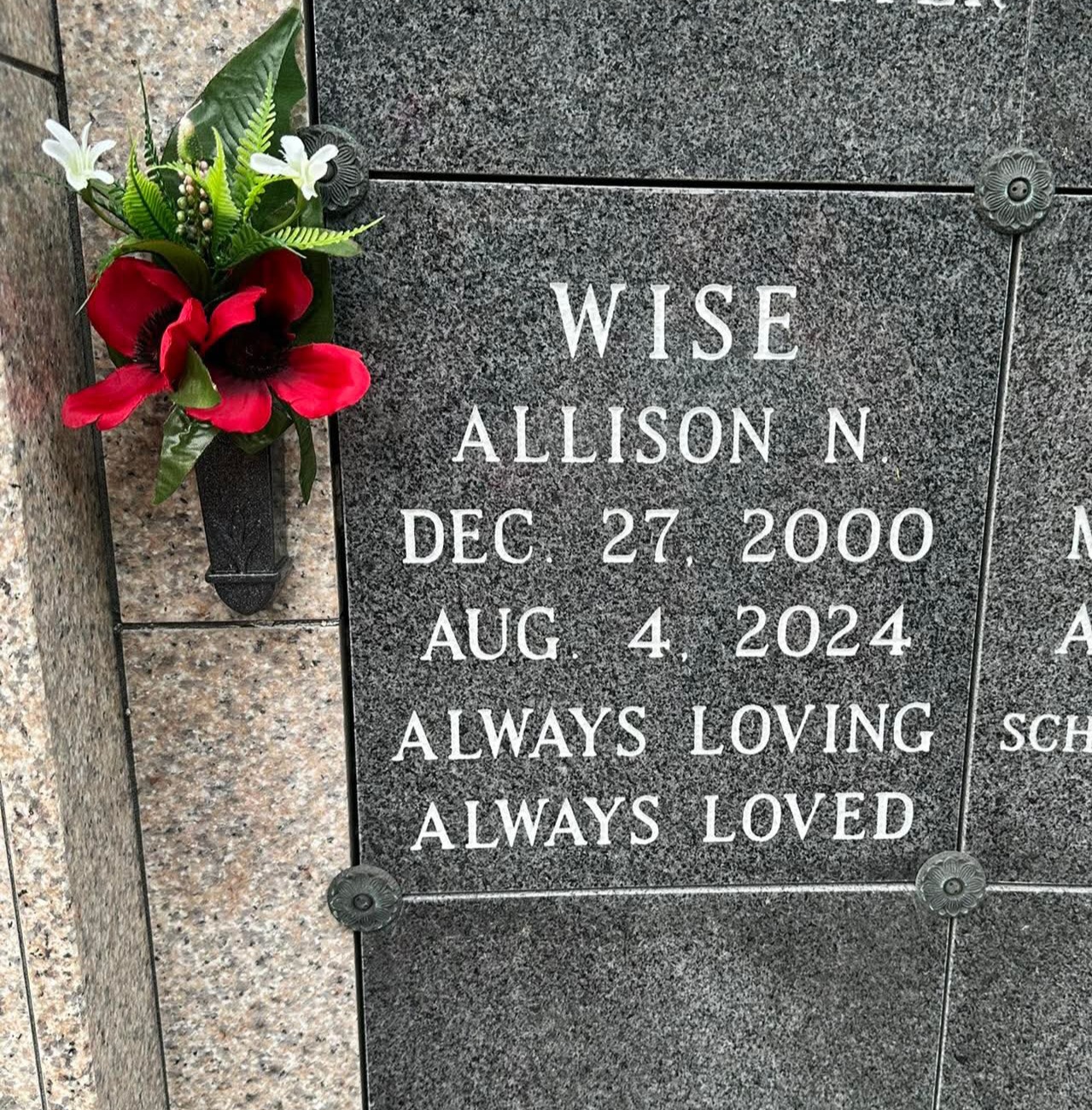 Allison's final resting place.