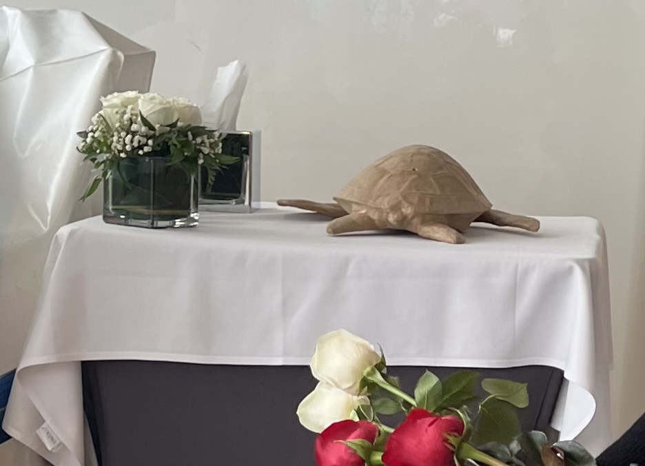 Ash scattering ceremony.