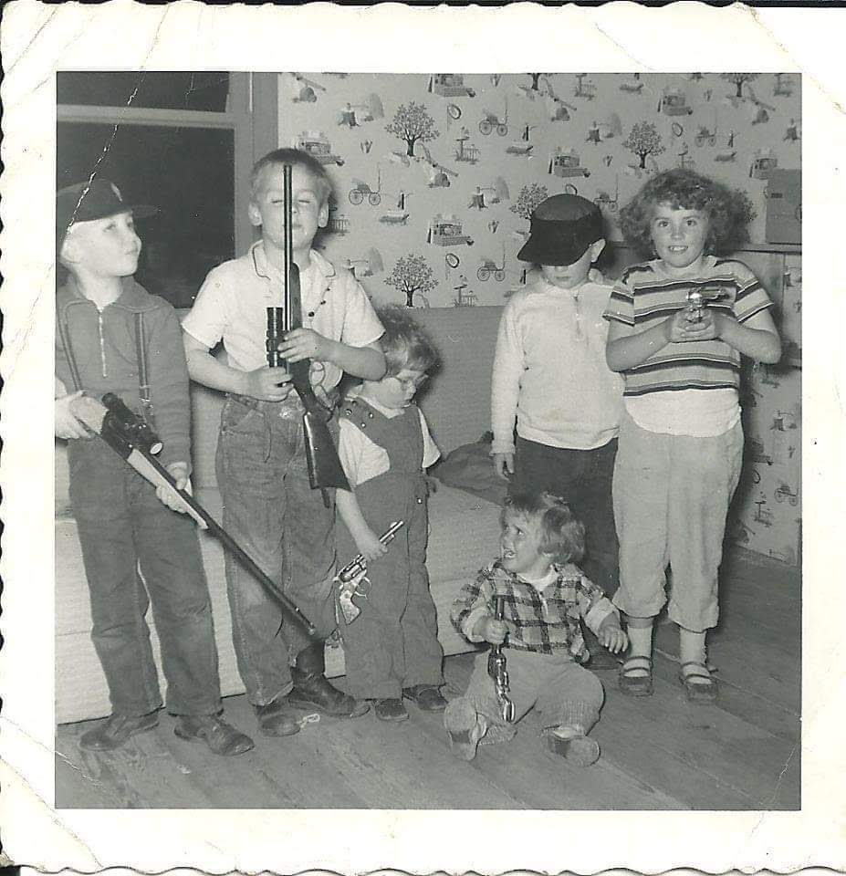 As kids, Dave and Diana, Sharon, Janet and friend