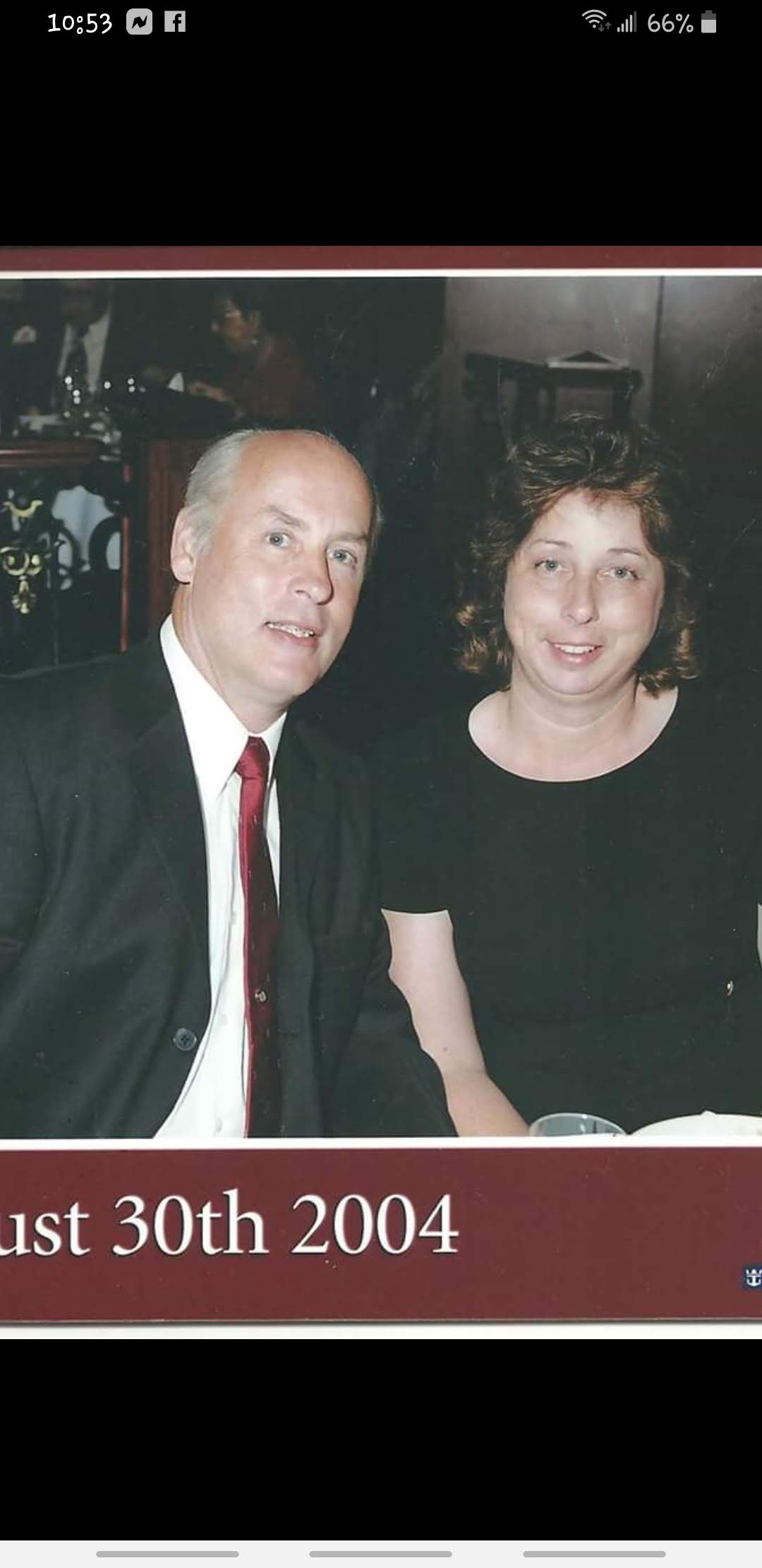 Dave and Barb on a cruise