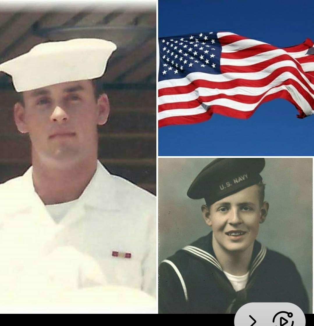 Dave and his father in the Navy