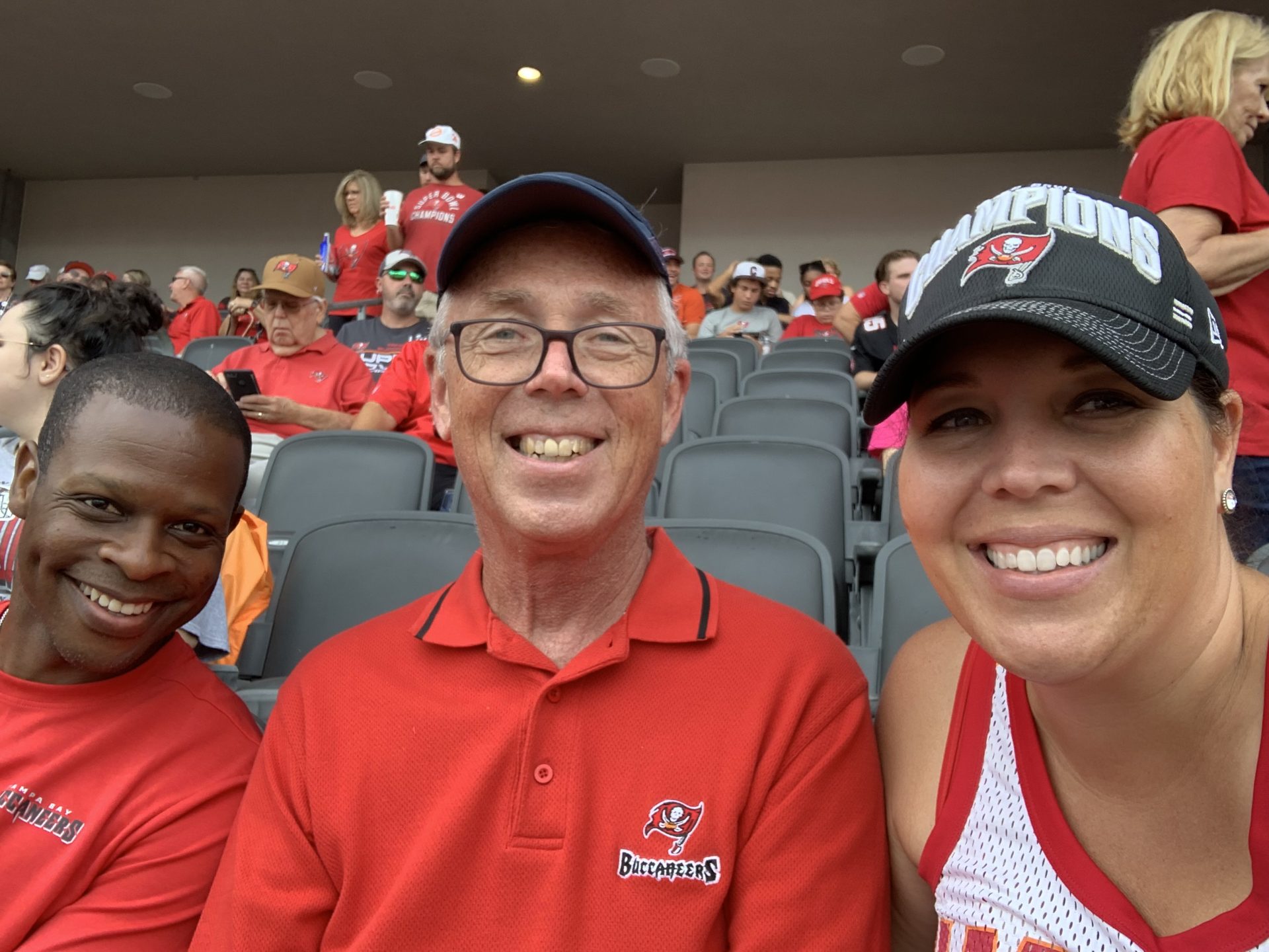 Fun day at the Bucs game with dad